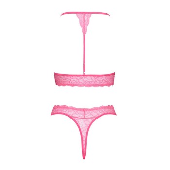 Fantasy by Cottelli Softer Neckholder-BH und String im Set pink