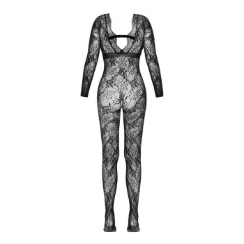 Fantasy by Cottelli Langarm-Catsuit ouvert in Spitzenoptik