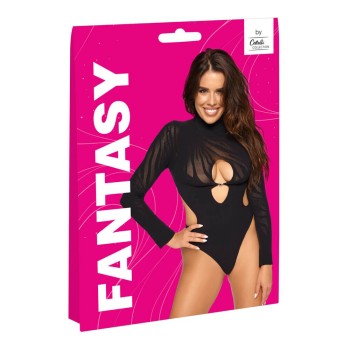 Fantasy by Cottelli Langarm-Body mit elastischem Stehkragen