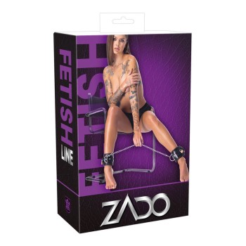 Zado robuste Fußfesseln aus schwarzem Leder