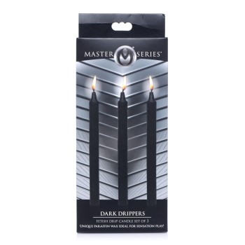 Master Series - Dark Drippers BDSM-Tropfkerzen Set Schwarz