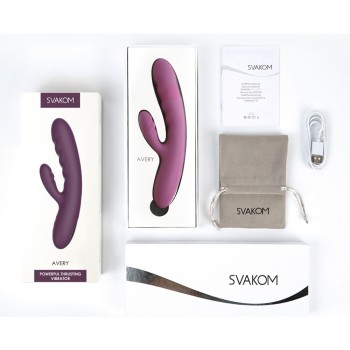 SVAKOM - Avery Powerful Thrusting Vibrator Lila