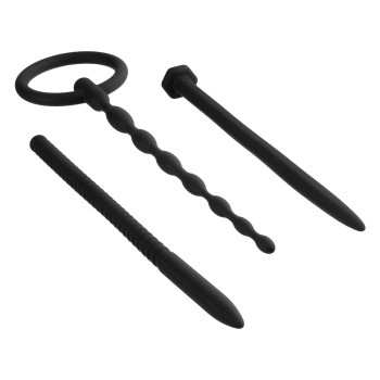 NMC Knot Knot 3 in 1 Silicone Urethral Dilator Sounding Kit schwarz