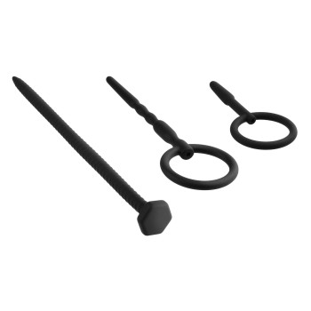 NMC Knot Knot 3 in 1 Silicone Urethral Dilator Sounding Kit black