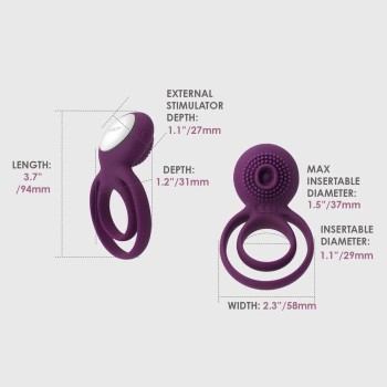 SVAKOM - Tammy Vibro-Penisring mit Cockring Violet