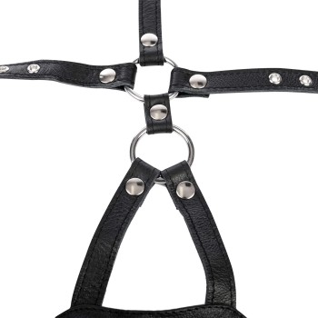 Rimba Bondage Knebel Leder-Maulkorb