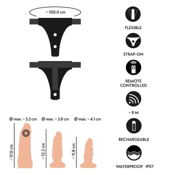 You2Toys 4-teiliges Strap-on-Set hautfarben