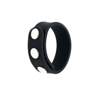 Rimba - Silikon Cockring mit Druckknöpfen - Penis Strap