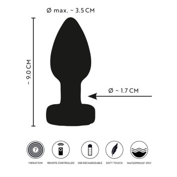 ANOS RC Flashing Butt Plug with Vibration