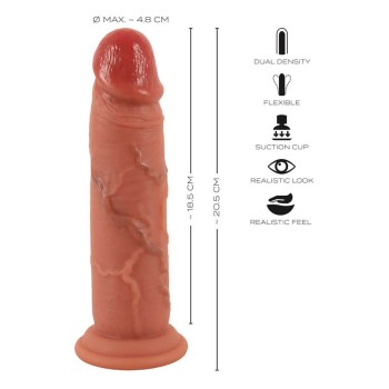 Realistixxx Naturdildo mit beweglicher (Haut-)Oberfläche 20 cm
