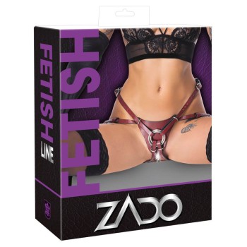 Zado Strap-on aus Leder in stilvollem Deep Red