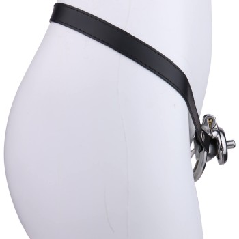 Nullo - Negativer Edelstahl Peniskäfig mit Hüftgurt 45mm
