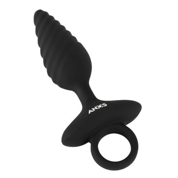 ANOS Flexible Butt Plug Twisted Design with Vibrations