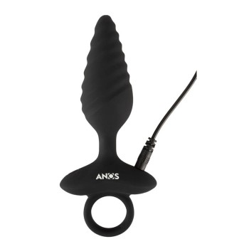 ANOS Flexible Butt Plug Twisted Design with Vibrations
