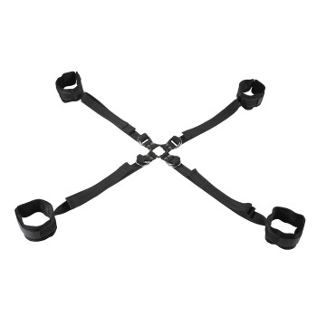 Sportsheets Velvet Noir Adjustable Hog Tie & Cuff Set