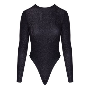 Cottelli PARTY Langarm-Riobody in Schwarz mit Silberglitzer