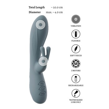 Beau coeur geschwungener VELINA Rabbit Vibrator