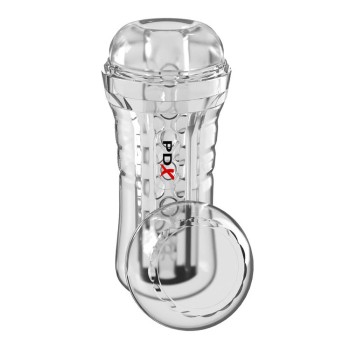 PDX Elite Masturbator ViewTube Plus See-Thru EZ-Grip Stroker Clear
