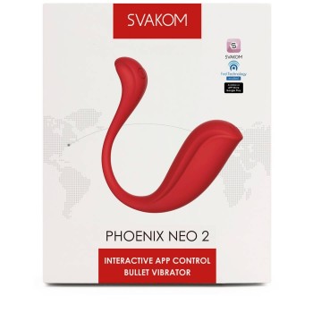 SVAKOM Phoenix Neo 2 - Wearable Bullet Vibrator mit App Rot