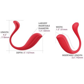 SVAKOM Phoenix Neo 2 - Wearable Bullet Vibrator mit App Rot