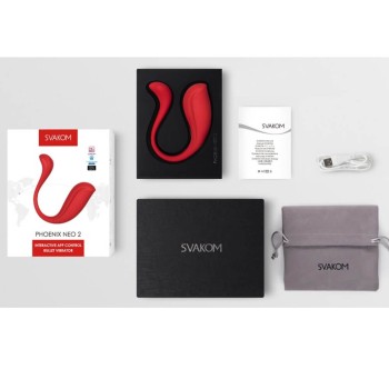 SVAKOM Phoenix Neo 2 - Wearable Bullet Vibrator mit App Rot