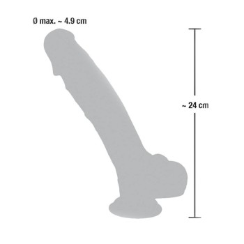 Medical Silicone Dildo mit Saugfuß 24 cm