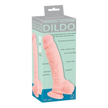 Medical Silicone Dildo mit Saugfuß 24 cm