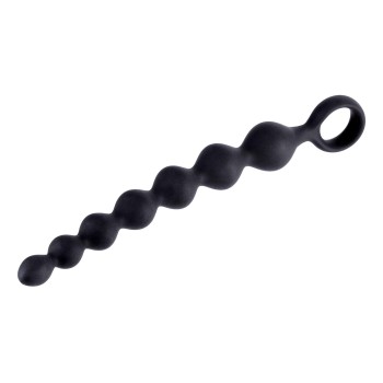 NMC Ribbed Silicone Anal Beads – Analkugeln in Schwarz 17 cm