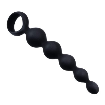 NMC Ribbed Silicone Anal Beads – Analkugeln in Schwarz 13 cm