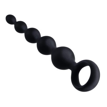 NMC Ribbed Silicone Anal Beads – Analkugeln in Schwarz 13 cm