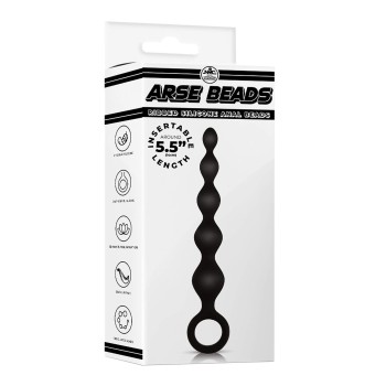 NMC Ribbed Silicone Anal Beads – Analkugeln in Schwarz 13 cm