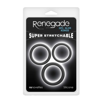 NS Novelties Renegade Slim Rings 3tlg. schwarz