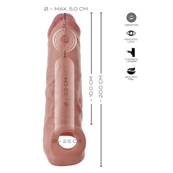 Realistixxx RealSleeve Vibro-Penishülle mit Hodenring