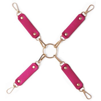 Bad Kitty 6-teiliges Bondage-Set aus pinkfarbenen Lederimitat