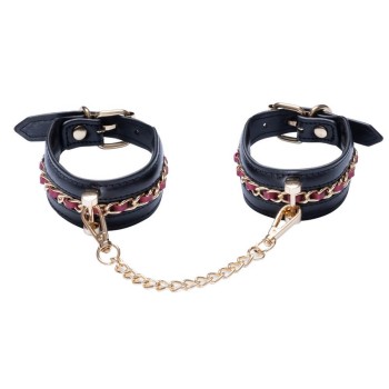 Bad Kitty 6-teiliges Bondage-Set aus schwarzem stilvollen Lederimitat