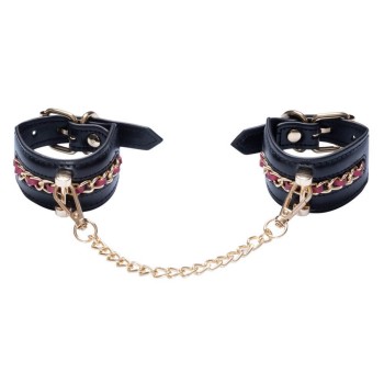 Bad Kitty 6-teiliges Bondage-Set aus schwarzem stilvollen Lederimitat