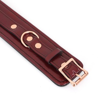 Liebe Seele - Wine Red Leder-Handfesseln