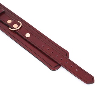 Liebe Seele - Wine Red Leder-Handfesseln