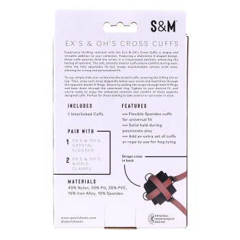 Sportsheets Ex's & Oh's Cross Cuffs
