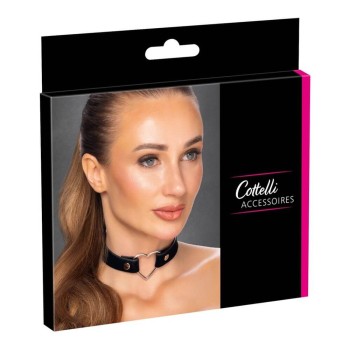 Cottelli Collection Halsband in Mattoptik mit Metallherz