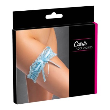 Cottelli Accessoires Spitzen Strumpfband in hellblau