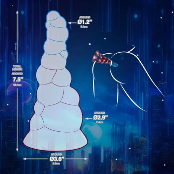 NMC Zone Series No. 419 BAD BUBBELZ Silikon Monster Dildo 19 cm