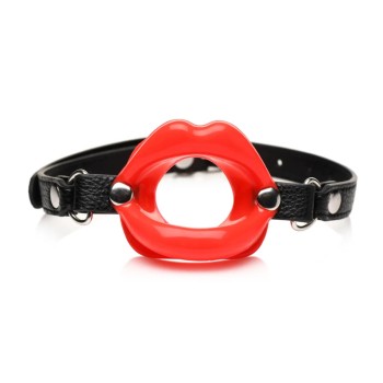 Master Series - Juicy Lips Open Mouth Gag - Rot