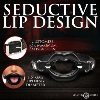 Master Series - Juicy Lips Open Mouth Gag - Schwarz