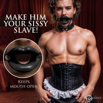 Master Series - Juicy Lips Open Mouth Gag - Schwarz