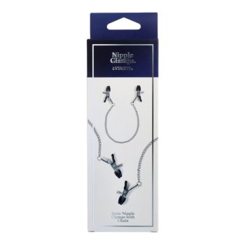 Virgite Nippelklemmen mit Kette
