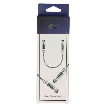 Virgite Brustwarzenklemmen mit Kette schwarz