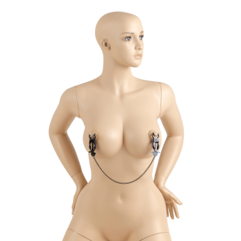 Virgite Clover Clamps mit Kette schwarz