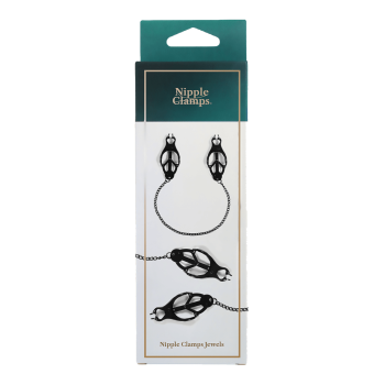 Virgite Clover Clamps mit Kette schwarz