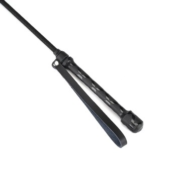Liebe Seele - Black Bond Leather Riding Crop